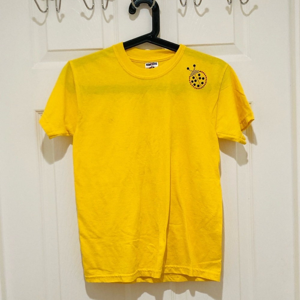 5 for $10:‎ NWT Bedazzled Ladybug size M (10-12) Yellow Short Sleeve Tee T Shirt